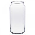 Floristik24 Blomstervase glass vase i klart glass borddekor Ø8cm H20cm