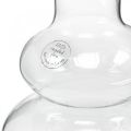 Floristik24 Glassvase rund blomstervase dekorativ vase klart glass Ø16cm H23cm