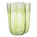 Floristik24 Glassvase grønn vase blomster dekorativ vase Ø15cm H20cm