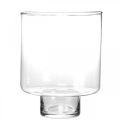 Floristik24 Glassvase med fot ROY lanterne glassdekor Ø16cm H20cm