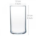 Floristik24 Glassvase klar sylindrisk Ø12cm H20cm