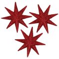Floristik24 Glitterstjerne rød Ø5cm 20stk