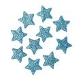 Floristik24 Glitter stjerne turkis 2,5cm 100stk