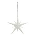 Floristik24 Glitterstjerne til å henge hvit 13cm 12stk