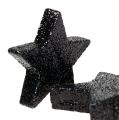 Floristik24 Glitterstjerner svart 4-5cm 40stk