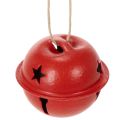 Floristik24 Klokkeformede dekorative anheng med stjernemotiv, 3 cm, 9 stk.