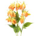 Floristik24 Kunstig Gloriosa oransje blomst med lange stilker til vaser 80 cm 3 stk