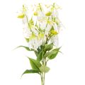 Floristik24 Kunstig Gloriosa-blomst, hvit og gul, elegant blomstrende gren til dekorasjon, 80 cm, 3 stk.