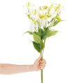 Kunstig Gloriosa-blomst, hvit og gul, elegant blomstrende gren til dekorasjon, 80 cm, 3 stk. | Floristik24.no