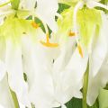 Kunstig Gloriosa-blomst, hvit og gul, elegant blomstrende gren til dekorasjon, 80 cm, 3 stk. | Floristik24.no
