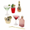 Floristik24 Mini cocktaildekorasjoner til å henge på juletreet, 14 cm, 6 stk.