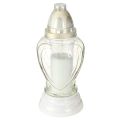Floristik24 Gravlys glass hjertegravering gravlykt klar Ø11cm H26cm