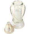 Gravlys glass hjertegravering gravlykt klar Ø11cm H26cm | Floristik24.no