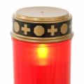 Floristik24 LED gravlys rød, varmhvit timer batteridrevet Ø6,8 H12,2cm