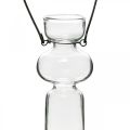 Floristik24 Miniglassvaser for oppheng av glassdekor med trådoppheng H14cm 4stk