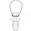 Floristik24 Miniglassvaser hengende vase metallbrakett glassdekor H10,5cm 4stk
