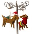 Dekorativ dachshund-julepynt