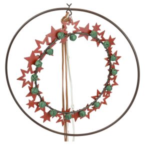 Floristik24 Hengende dekorasjon Julepynt ring metall tre vintage Ø19cm
