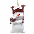 Floristik24 Juletrepynt snømann til oppheng 8cm 4stk