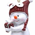 Floristik24 Juletrepynt snømann til oppheng 8cm 4stk
