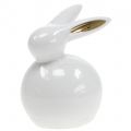 Floristik24 Påskefigur kanin hvit-gull 8,5 cm 4stk