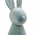 Floristik24 Dekorativ kanin grå flokket 47cm påskeharepynt påske
