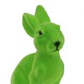 Floristik24 Bunny flokket grønn 15cm 3stk