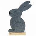 Floristik24 Sittende kanin filt grå 40cm x 7cm H61cm butikkvindu dekorasjon