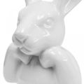 Floristik24 Deco kanin keramikk hvit, kaninbyste påskepynt H17cm 3stk