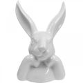 Floristik24 Deco kanin hvit, byste kaninhode, keramikk H21cm
