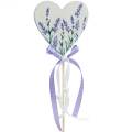 Floristik24 Lavendelhjerte, sommerdekorasjon, hjerte å holde fast med lavendel, Middelhavsdekorasjon 6stk