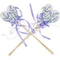 Floristik24 Lavendelhjerte, sommerdekorasjon, hjerte å holde fast med lavendel, Middelhavsdekorasjon 6stk