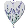 Floristik24 Hjerte med lavendelmotiv å henge, bryllup, sommerdekorasjon i Middelhavet, Valentinsdag, lavendelhjerte 4 stk