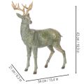 Hjortefigur, dekorativ, stående, detaljert, 43 cm | Floristik24.no