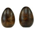 Floristik24 Treegg brunt mangotre Påskeegg av tre H9,5–10cm 2stk