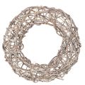 Floristik24 Trekrans, dekorativ krans, naturhvit, Ø30 cm, H9,5 cm