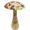 Floristik24 Tresopp deco høstløv hvit, fargerik høstdekor Ø13cm H19cm