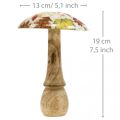 Tresopp deco høstløv hvit, fargerik høstdekor Ø13cm H19cm | Floristik24.no