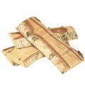 Floristik24 Trebrett med bjørkedekorasjon av trebark 25 × 10 × 2 cm 4 stk.