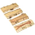 Trebrett med bjørkedekorasjon av trebark 25 × 10 × 2 cm 4 stk. | Floristik24.no