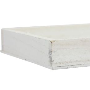 Trebrett hvitt dekorativt brett shabby chic tre 35×15×3cm | Floristik24.no