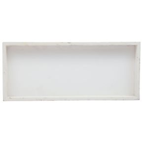 Trebrett hvitt dekorativt brett shabby chic tre 35×15×3cm | Floristik24.no