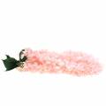 Floristik24 Dekorativ blomsterkrans kunstig lys rosa 135cm 5 tråder