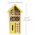 Floristik24 Insekthotell gul tre insekt hus hage hekkekasse H26cm