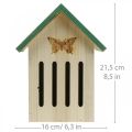 Insekthotellved, insekthus, hekkehjelp sommerfugl H21,5cm