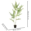 Kunstig plante i potte, 130 cm høy, grønn, dekorativ | Floristik24.no