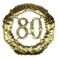 Floristik24 Jubileumsnummer 80 i gull Ø40cm