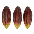 Floristik24 Kakao frukt kunstig deco butikkvindu lilla-grønn 17cm 3stk