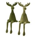 Floristik24 Dekorativ kantsitter i Elk, grønn, H31 cm, 2 stk.