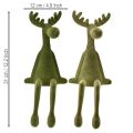 Dekorativ kantsitter i Elk, grønn, H31 cm, 2 stk. | Floristik24.no